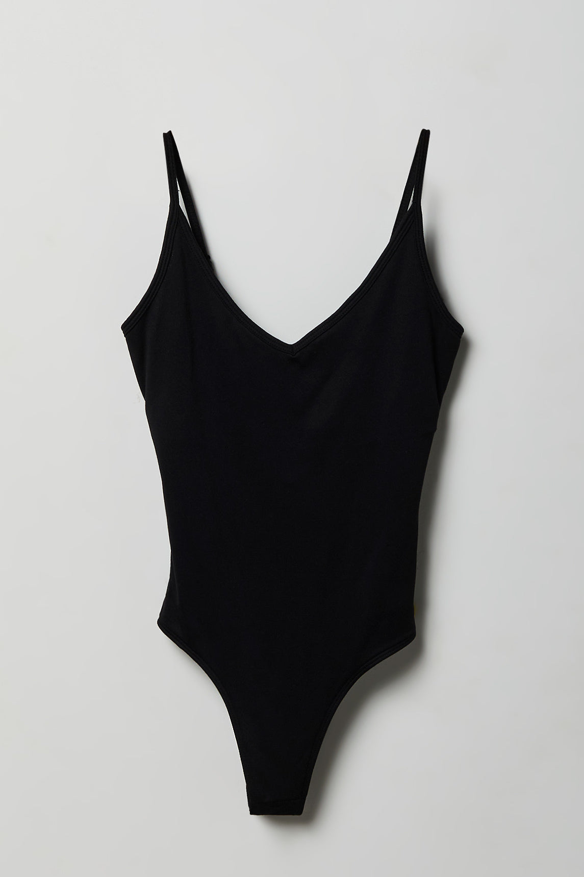 Luxe Heavy Contour Braless V-Neck Bodysuit
