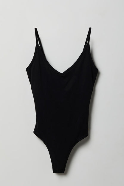 Luxe Heavy Contour Braless V-Neck Bodysuit