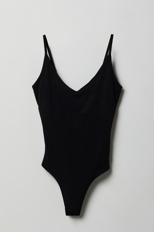 Luxe Heavy Contour Braless V-Neck Bodysuit