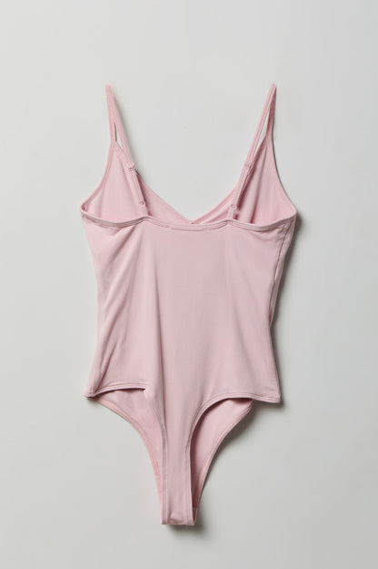 Luxe Heavy Contour Braless V-Neck Bodysuit