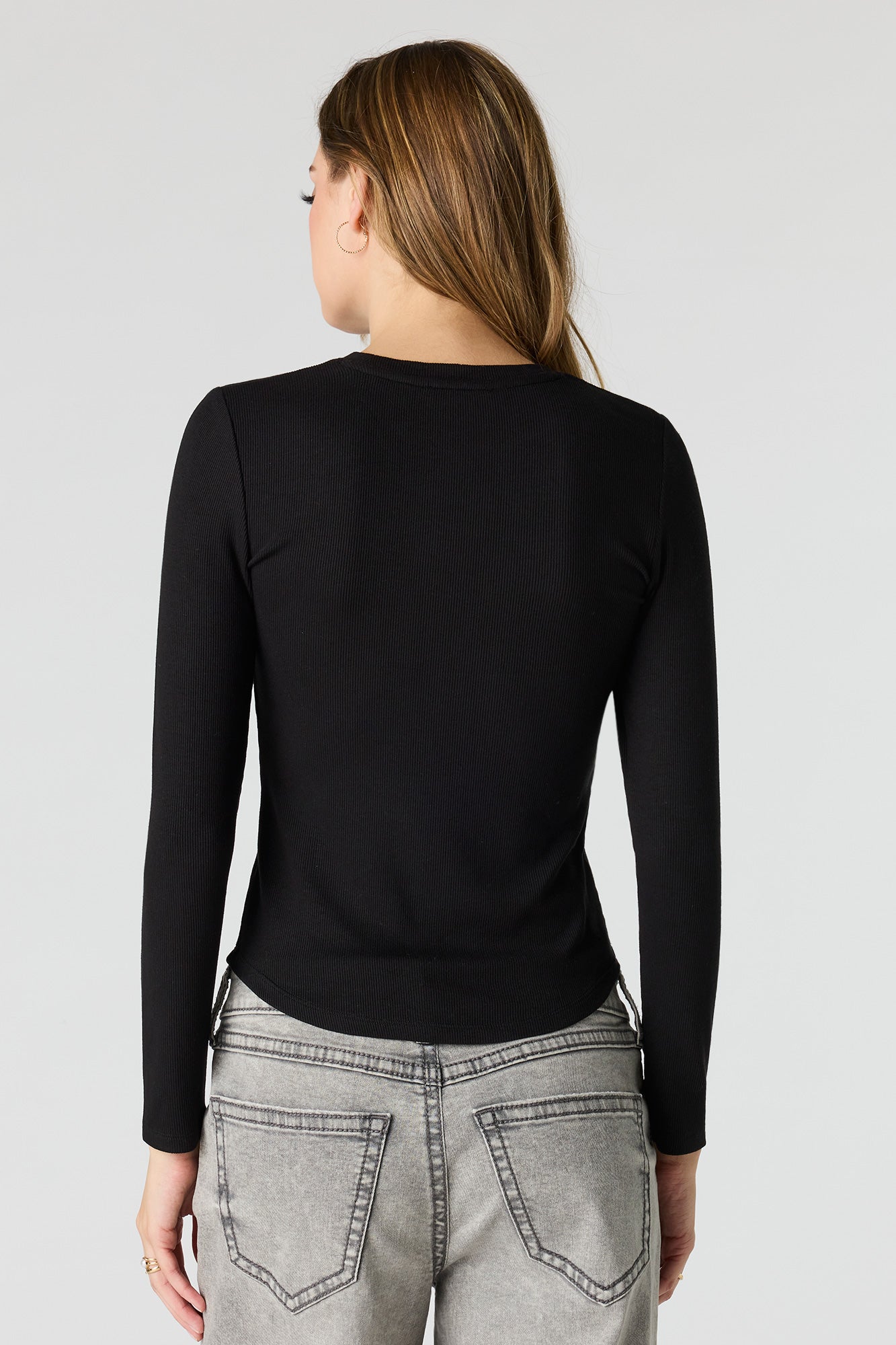 Ribbed Long Sleeve Top