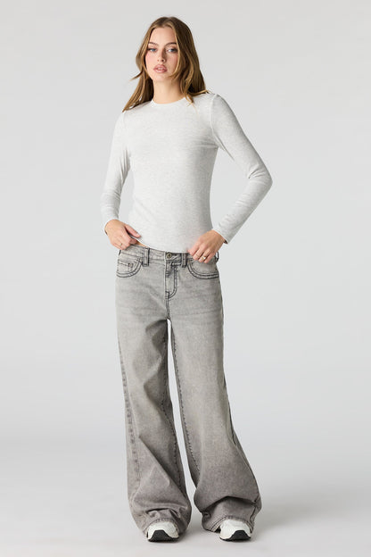 Ribbed Long Sleeve Top