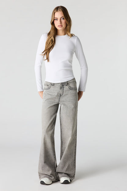 Ribbed Long Sleeve Top