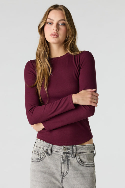 Ribbed Long Sleeve Top