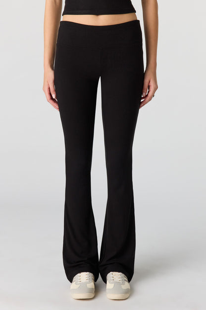 Soft Ribbed T-Shirt & Flare Pant Set