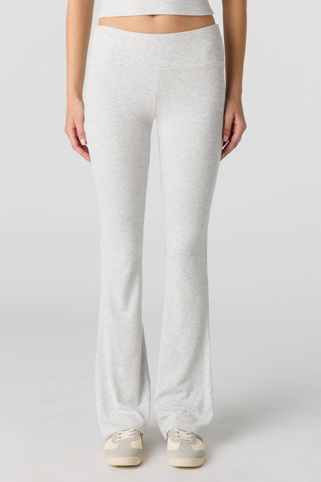 Soft Ribbed T-Shirt & Flare Pant Set