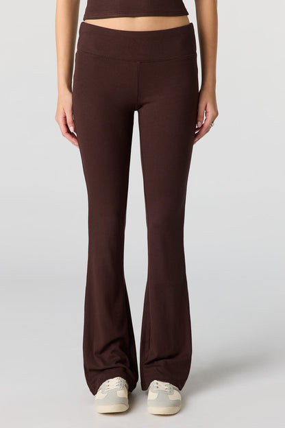 Soft Ribbed T-Shirt & Flare Pant Set