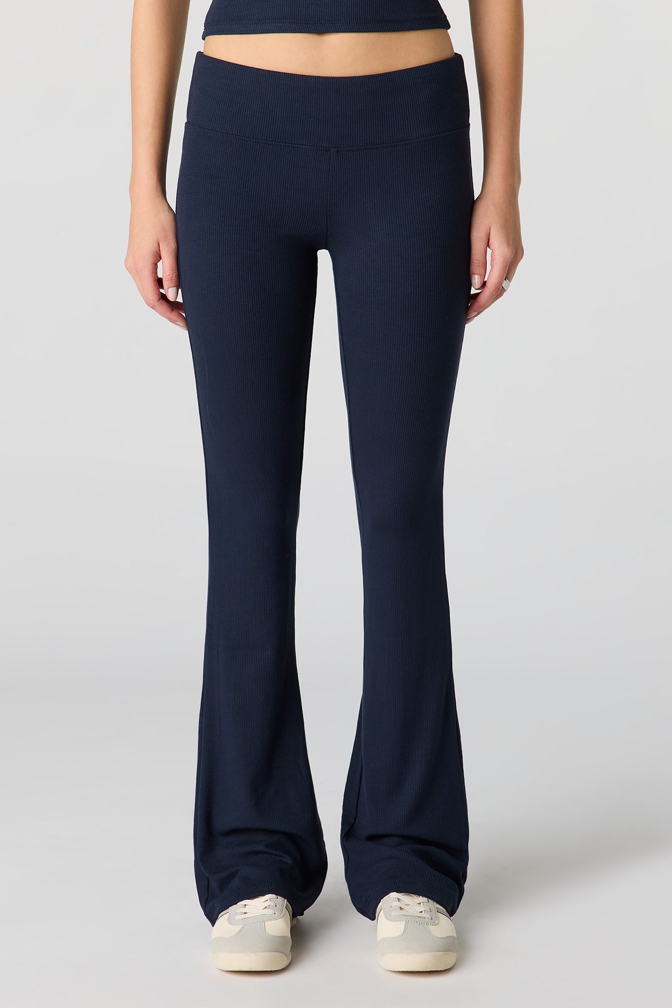Soft Ribbed T-Shirt & Flare Pant Set