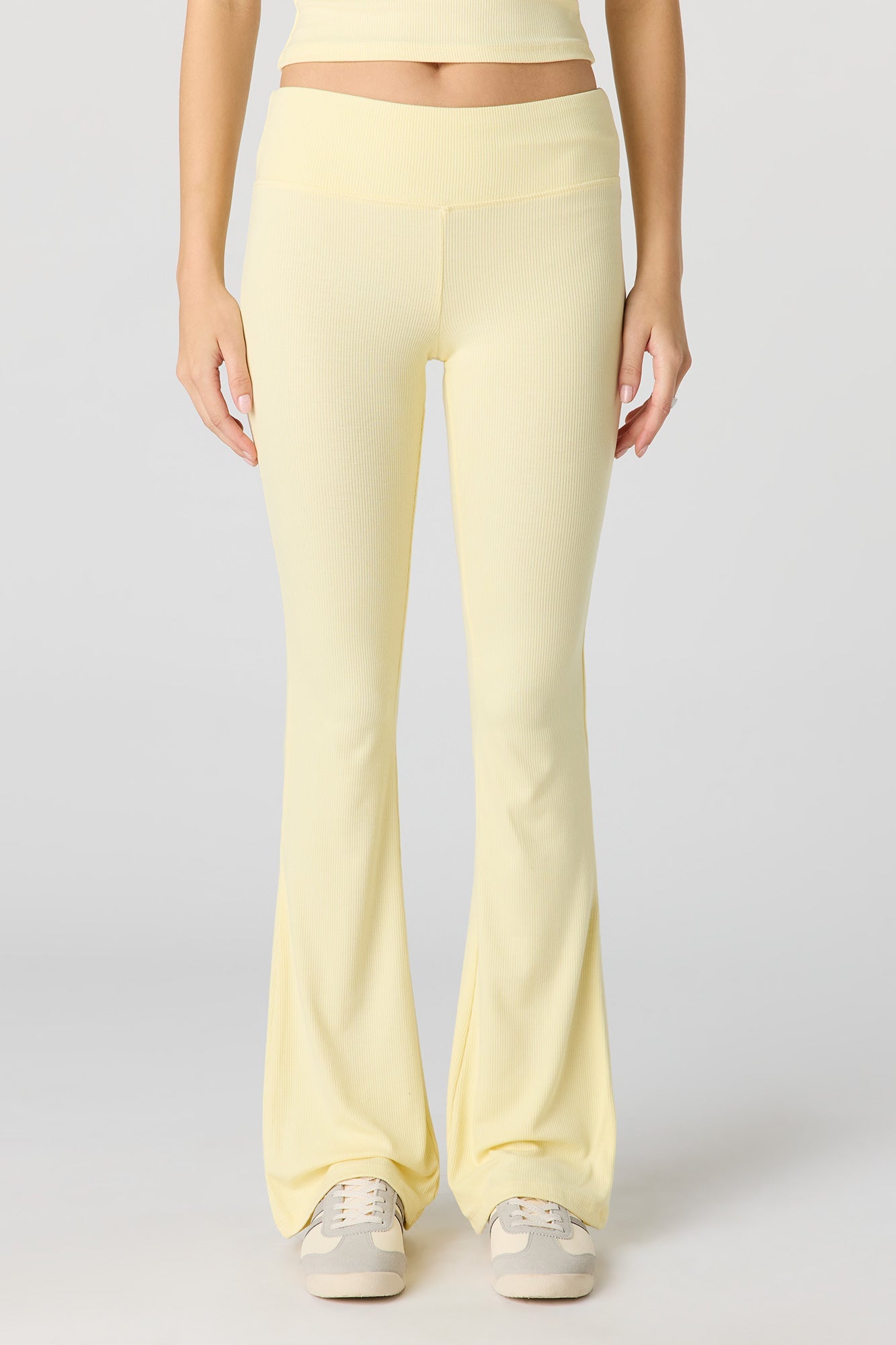 Soft Ribbed T-Shirt & Flare Pant Set