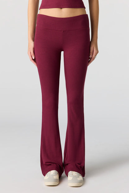 Soft Ribbed T-Shirt & Flare Pant Set