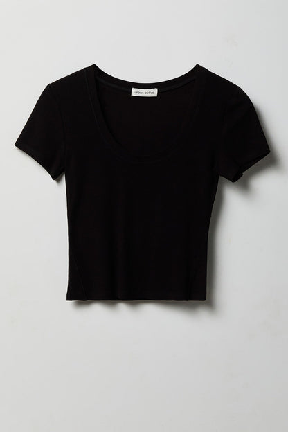 Soft Ribbed T-Shirt & Flare Pant Set