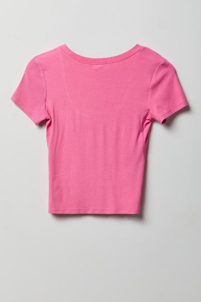 Soft Ribbed T-Shirt & Flare Pant Set