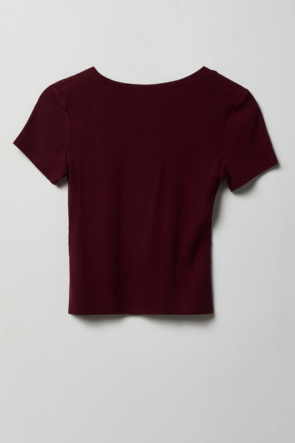 Soft Ribbed T-Shirt & Flare Pant Set