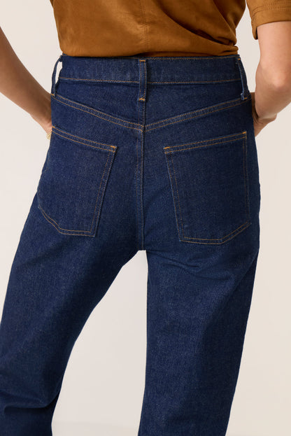 90s Pinch Waist Long Straight Jean