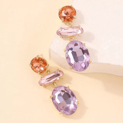 Alloy Geometric Dangle Earrings
