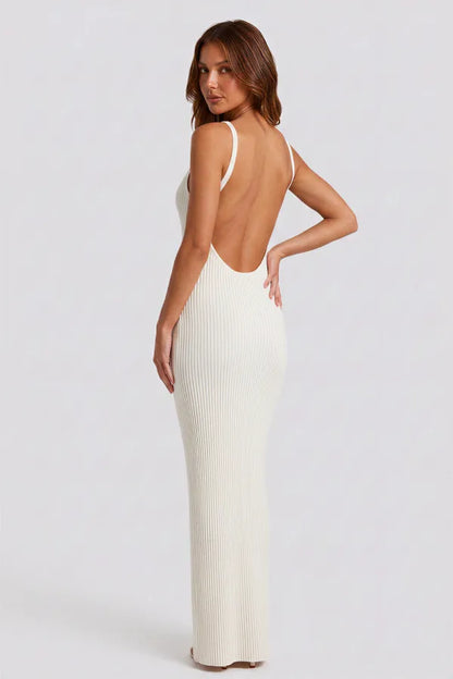 Eden Backless Knit Maxi Dress
