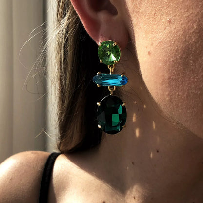 Alloy Geometric Dangle Earrings