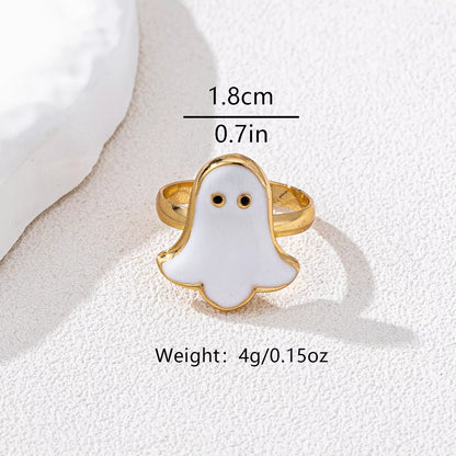 Halloween Ghost 18K Gold-Plated Ring