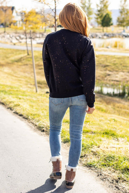Black Bleached Not A Morning Person Sweatshirt