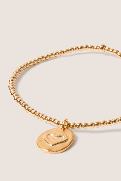 Classic Gold 2mm Bracelet - Inspire Love Small Gold Disc