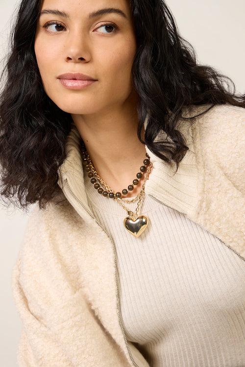 Carina Heart Drop Necklace