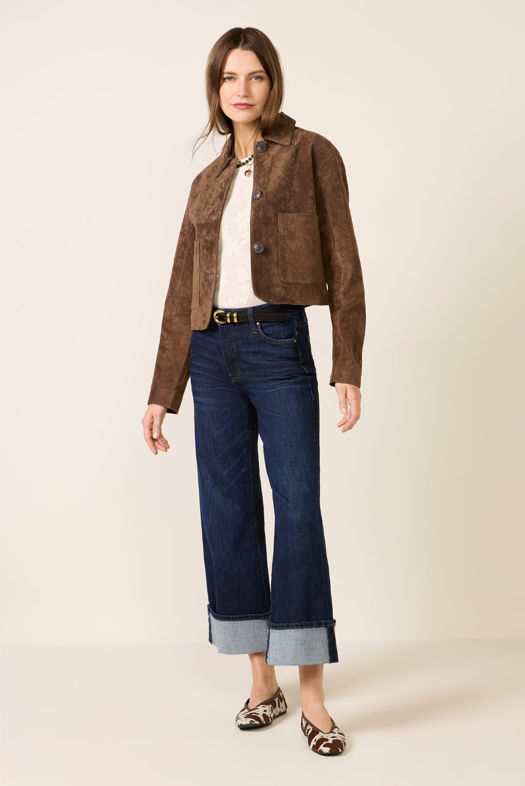 Crop Suede Jacket
