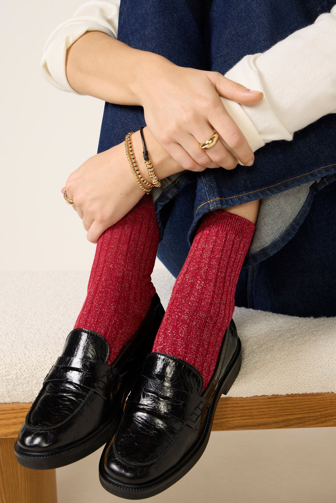 Her Lurex Sock