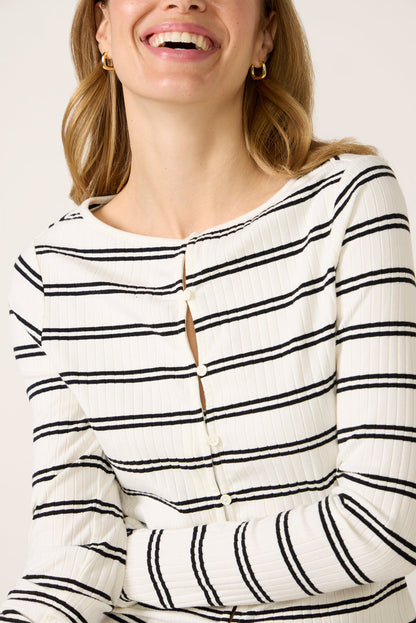 Button Front Rib Top