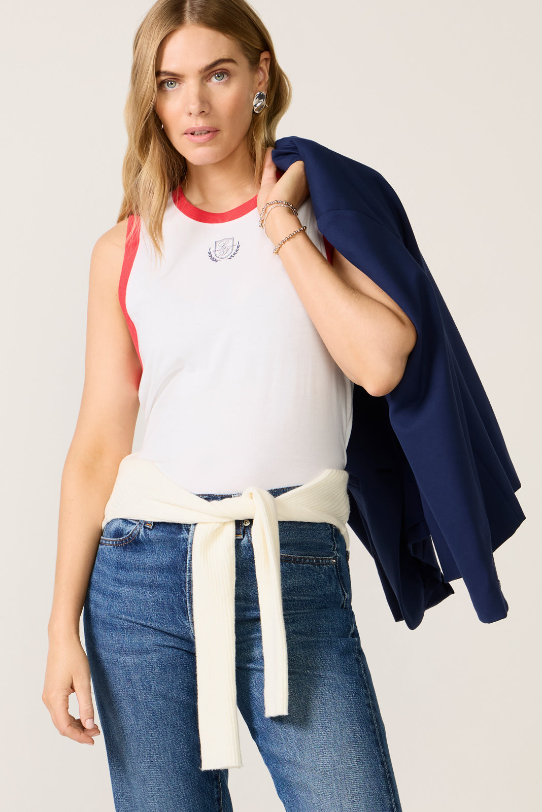 Crew Neck Ringer Tank