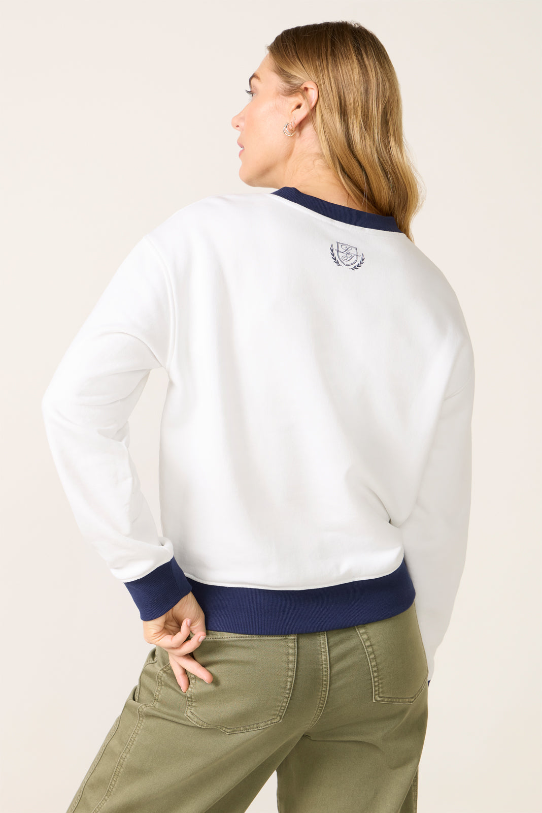 Crew Neck Patch Sweatshirt
