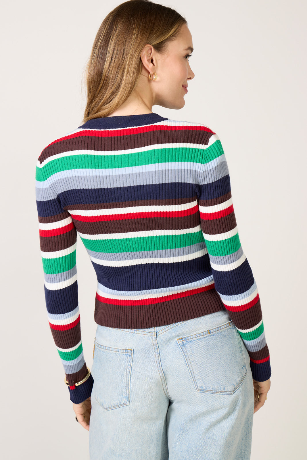 Alyssa Stripe Twin Set Cardigan