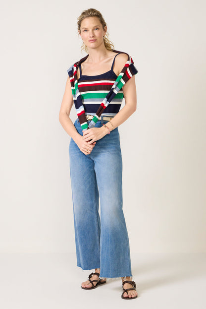 Alyssa Stripe Twin Set Tank