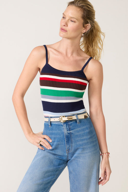 Alyssa Stripe Twin Set Tank