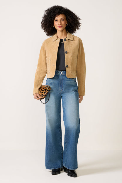 Crop Suede Jacket