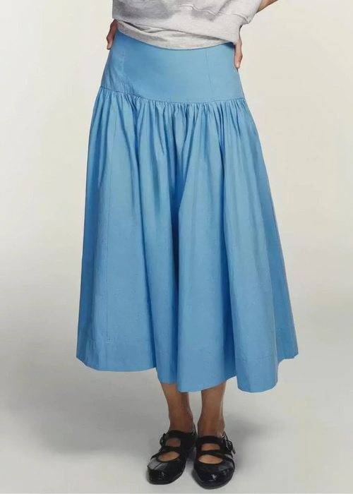 CLAIRE BLUE MIDI SKIRT