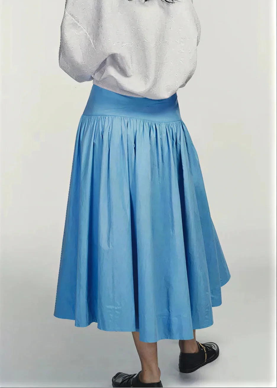 CLAIRE BLUE MIDI SKIRT