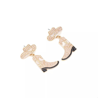 Cowboy Hat and Boot Dangle Earrings