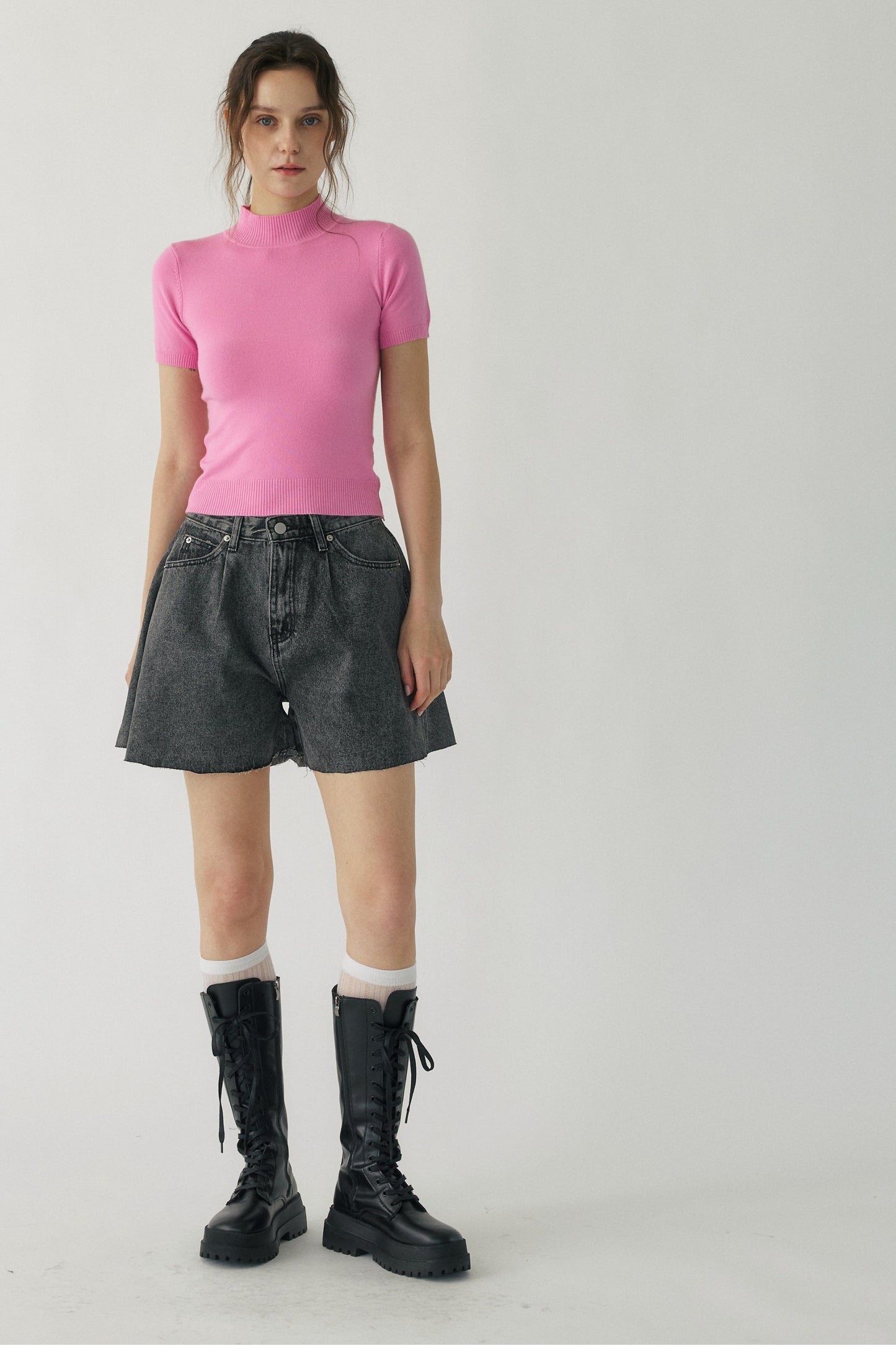 Kyla Wide Denim Shorts