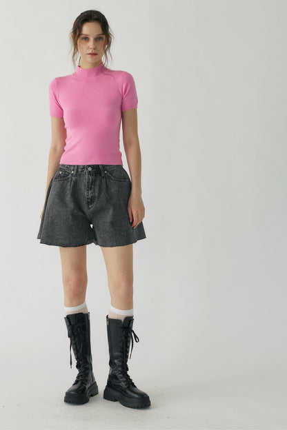 Kyla Wide Denim Shorts