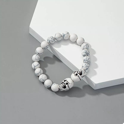 Halloween Skull Beaded Bracelet