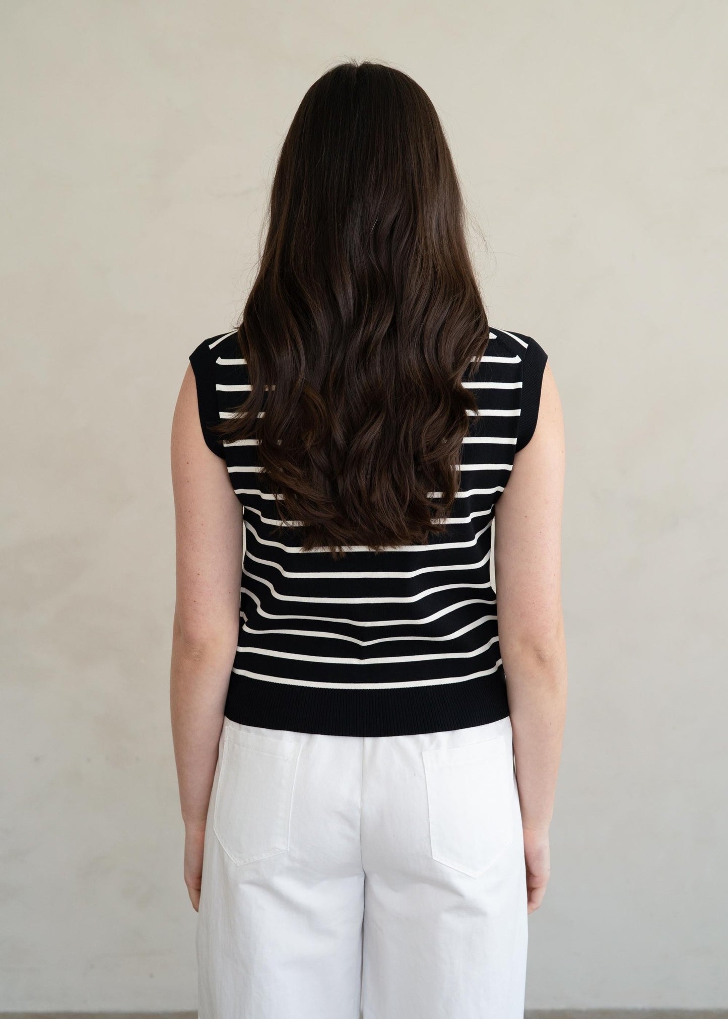LOURDES STRIPED KNIT TOP