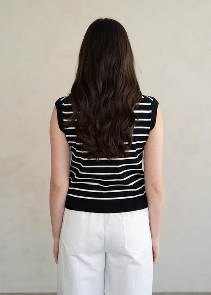 LOURDES STRIPED KNIT TOP