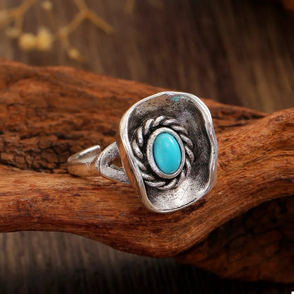 4 Piece Vintage Western Style Bull Head Rings
