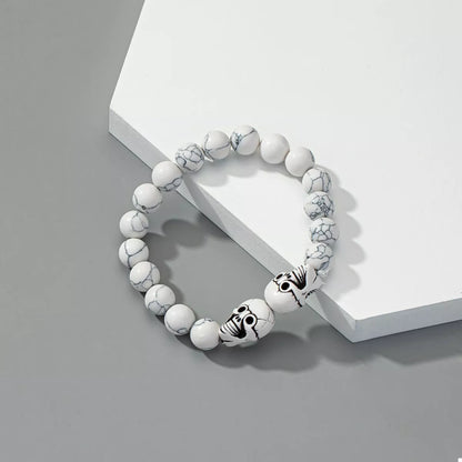 Halloween Skull Beaded Bracelet