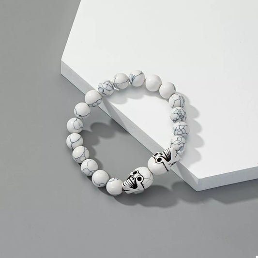 Halloween Skull Beaded Bracelet