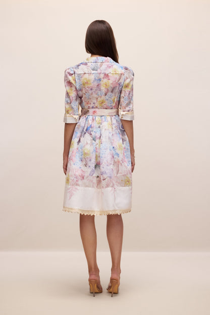 Peggy Floral Print Short Sleeve Mini Dress