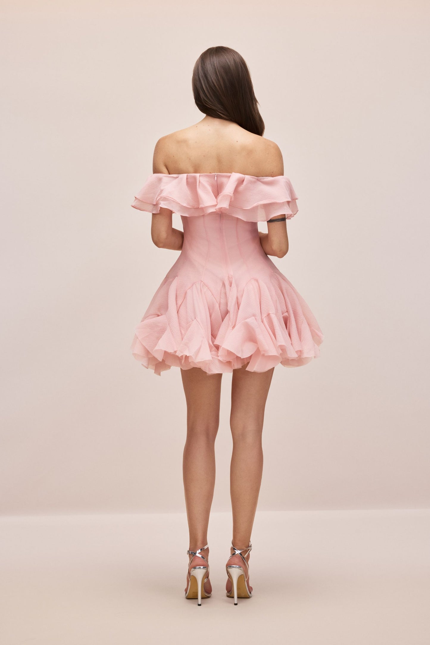 Vita Off Shoulder Ruffle Mini Dress