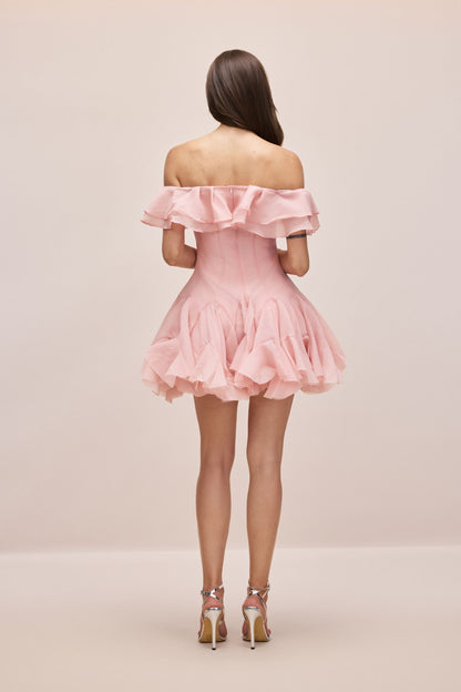Vita Off Shoulder Ruffle Mini Dress