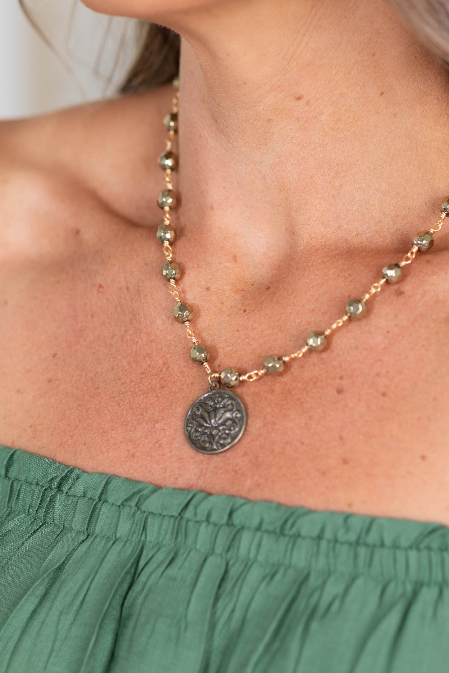Bronze Coin Talus Bronze Necklace