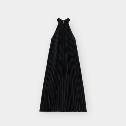 Elena Pleated Halter Maxi Dress